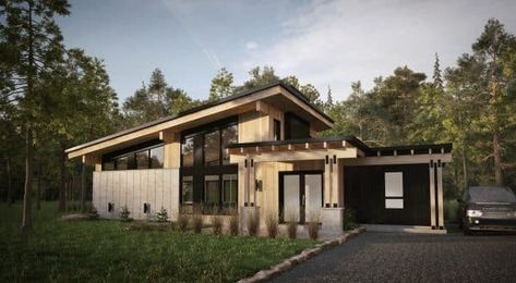 Guest House Plans, Plan Chalet, Steel Framing, Lake House Plans, Cottage Plan, Modern Cottage, Modern House Plans, House Flooring, The Ranch