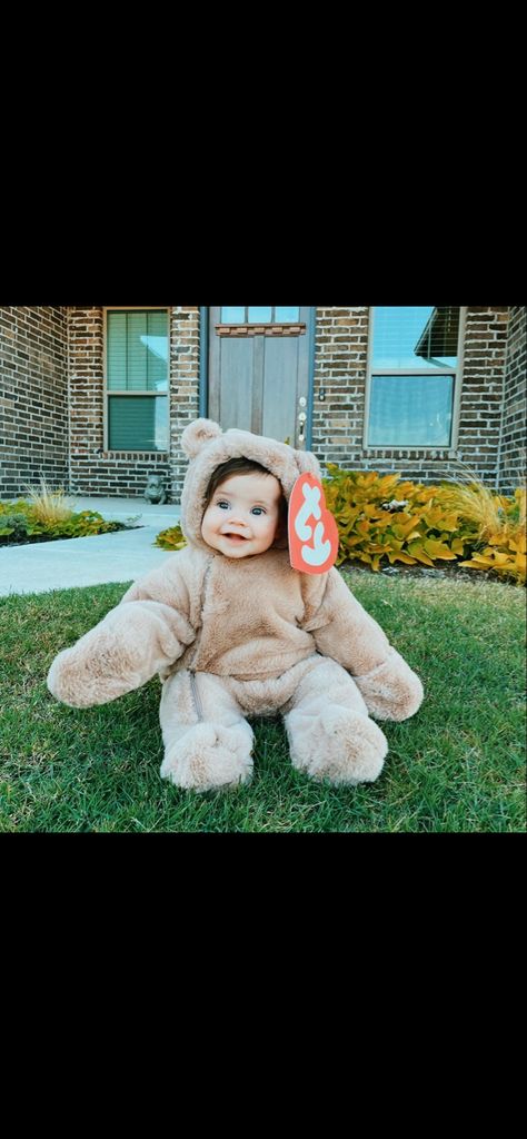 Ty Teddy Bear Costume, Jellycat Costume, Teddy Bear Costume Diy, Baby Teddy Bear Costume, Teddy Bear Halloween Costume, Bear Photoshoot, Baby Bear Costume, Bear Halloween Costume, Teddy Bear Costume