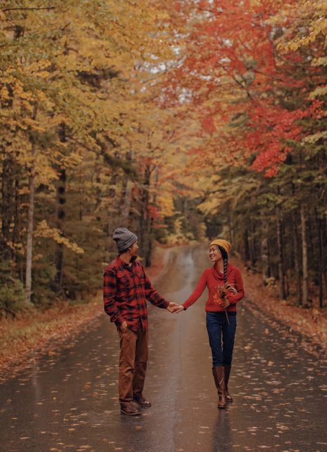 Maine Fall, Maine In The Fall, Engagement Picture Outfits, Fall Shoot, Cloudy Skies, Fall Getaways, Early Fall Outfits, Goals Inspiration, Engagement Photos Fall