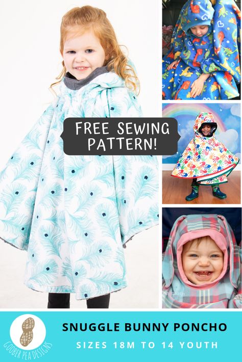 Free printable PDF sewing pattern for car seat poncho, no purchase/email sign up necessary, reversible option, easy to follow, beginner friendly. Digital sewing pattern. Size 18m to 14 youth, unisex. #freesewingpattern #sewingpattern #carseatponchopattern #freecarseatponchopattern #carseatponcho Carseat Poncho Pattern, Kids Poncho Pattern, Carseat Poncho, Popular Sewing Patterns, Poncho Pattern Sewing, Toddler Poncho, Snuggle Bunny, Car Seat Poncho, Baby Poncho