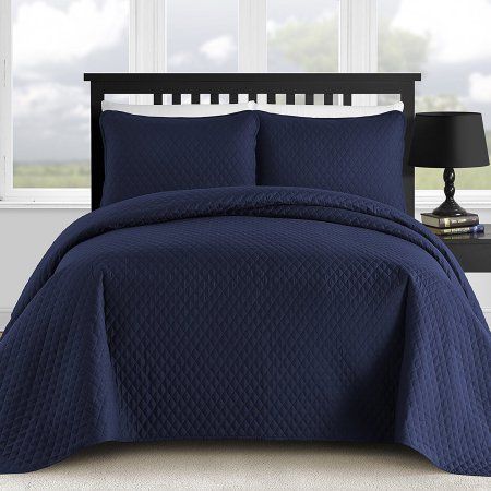 Comfy Bedding Diamond Thermal Pressing 3-piece Oversized Coverlet Set, Blue Hunters Bedroom, Modern Comforter Sets, Comfy Bedding, Modern Comforter, Bedroom Renovation, Ruffle Bedding, Luxury Bedroom, Comfy Bed, Bedding Stores