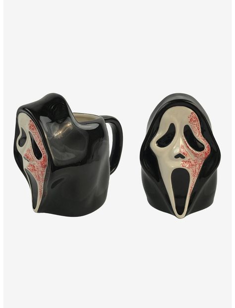 Scream Ghostface Molded Mug with Blood | Hot Topic Goth Christmas Gifts, Ghostface Merchandise, Scream Merchandise, Scream Merch, Horror Things, Scream Ghostface, Horror Gifts, Custom Starbucks Cup, Boo Basket