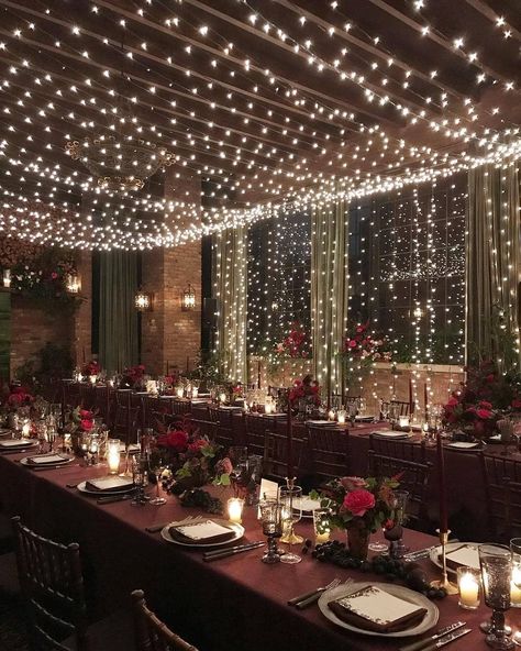 Twinkle Lights Wedding Reception, Cabana Decor, Twinkle Lights Wedding, The Bowery Hotel, Wedding Reception Lighting, Ny Wedding Venues, Bowery Hotel, Wedding Renewal Vows, Hotel Wedding Venues