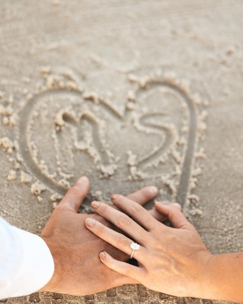 this beach engagement was everythinggg!!🩵🩵 I can’t wait to capture their wedding party in august🥰 Beach Photography Creative, Beach Wedding Ring Photos, Engaged Photoshoot Ideas, Wedding Rings Beach, Engagement Pictures On Beach, Beach Engagement Photo Outfit Ideas, Engagement Beach Party, Engagement Pics On Beach, Save The Date Poses Beach