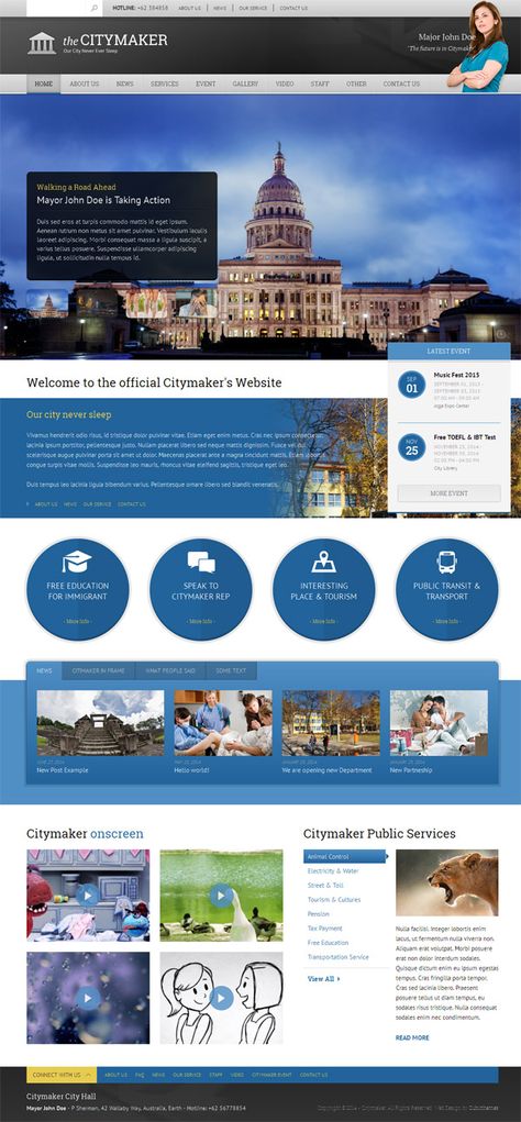 Citymaker WordPress Theme For Government Website Government Agency Website Design, Government Website Design Inspiration, Government Website Design, Corporate Website Design, Consulting Website, Web Ideas, Charity Foundation, Agency Website Design, Government Website