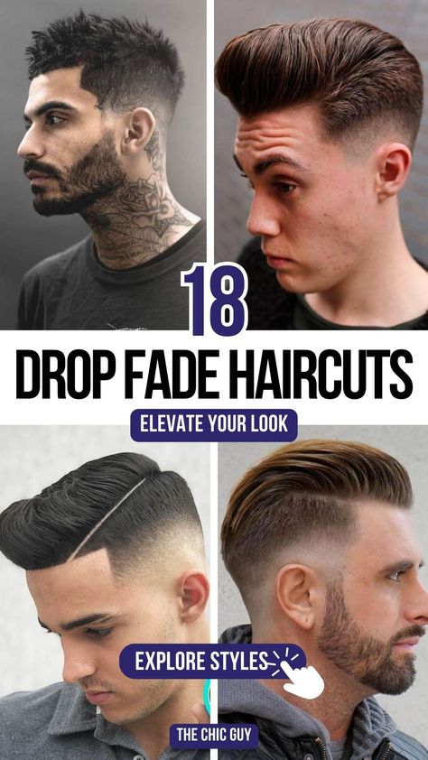 Stylish Drop Fade Haircuts for Men to Try Drop Down Fade Haircut, Low Drop Fade With Design, Men’s Hair Low Fade, Mid Drop Fade Haircut, Low Drop Fade Haircut, Faded Haircut For Men, Box Braids Short, Hard Part Haircut, Buzz Cut For Men