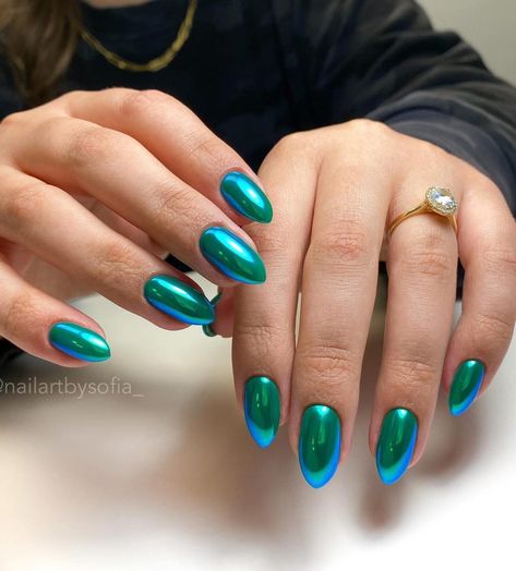 Fun Green Nails, Acrylic Summer Nails Almond, Sublime Nails, Maldives Sunset, Short Summer Nails, Bright Summer Nails Designs, Mint Green Nails, Manicure Designs, St Patricks Day Nails