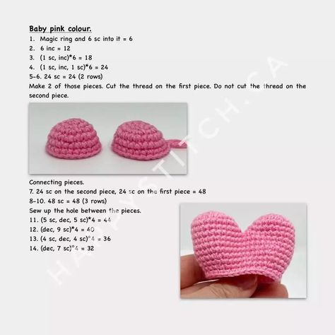 How To Crochet A Heart Pattern, How To Crochet A Heart Tutorials, Crochet Amigurumi Heart Free Pattern, Stuffed Heart Crochet Pattern, Crochet Heart Keychain Pattern, Crochet Puffy Heart, Free Crochet Valentines Ideas, Heart Amigurumi Free Pattern, Amigurumi Heart Free Pattern