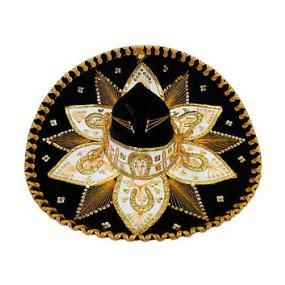 Black & Gold Charro Sombrero Mariachi Hat, Mexican Sombrero Hat, Poncho Mexican, Pottery Mexican, Mexican Vacation, Mexican Furniture, Tin Mirrors, Talavera Tile, Southwestern Home