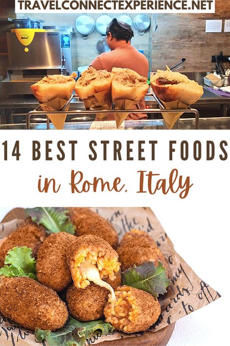 Best street food in Rome Italy Food To Try In Italy, Places To Visit In Rome Italy, Gelato Rome Italy, Food Tour Rome, What To Eat In Rome Italy, Rome Like A Local, Best Food In Rome Italy, Where To Eat In Italy, Foods In Italy