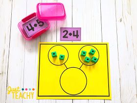 Introducing Addition in Kindergarten with Number Bonds Aba Classroom, Number Bonds Kindergarten, Easy Math Centers, Kindergarten Addition, Division Math, Number Sense Kindergarten, Teaching Addition, Addition Kindergarten, Math Centers Middle School