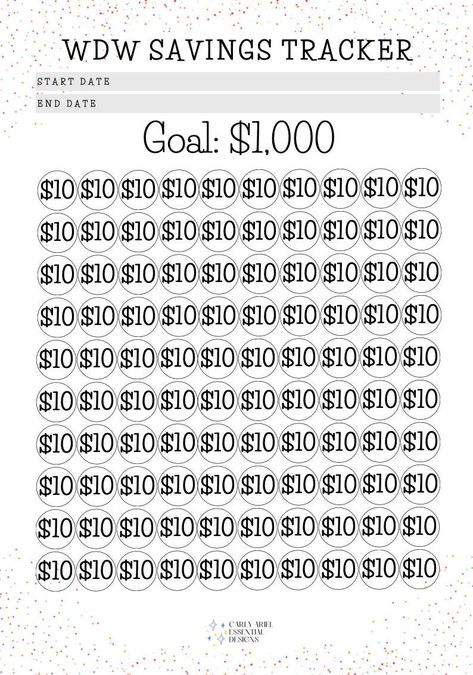 Disney Savings Challenge, Disney Budget Planner, Disney Savings Plan, Printable Savings Tracker, Disney Savings, Vacation Savings, Savings Goals, Savings Challenges, Thousand Dollars