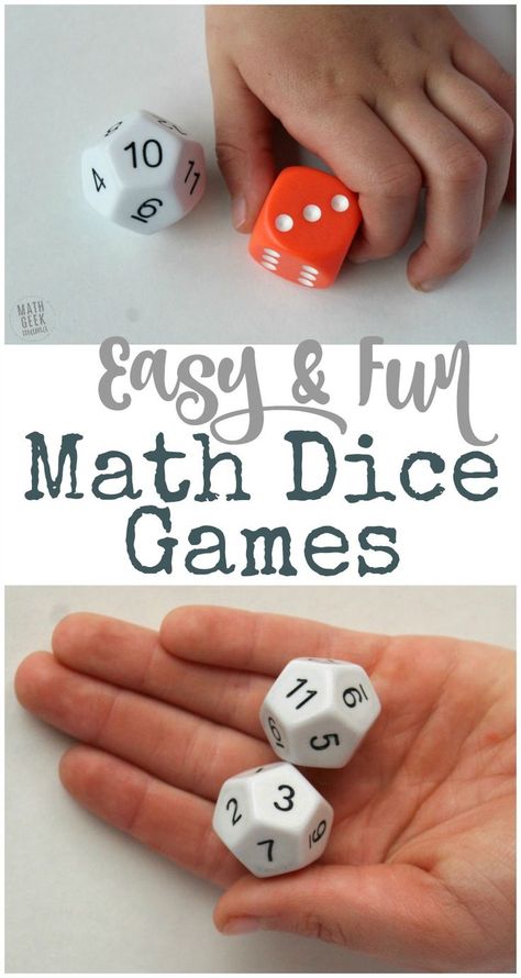 Dice Games For Kids, Dice Math Games, Easy Math Games, Games Kindergarten, Parenting Workshop, Math Card Games, Kindergarten Math Games, Maths Games, Math Geek