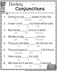 Conjunctions Worksheet Grade 3, Conjunction Worksheet, January Worksheets, Winter Worksheet, Conjunctions Worksheet, 2nd Grade Reading Worksheets, First Grade Curriculum, First Grade Reading Comprehension, Grammar For Kids