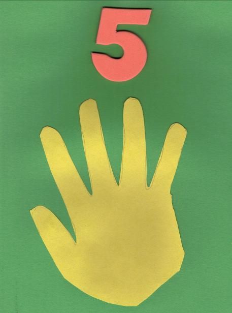 Simple Number 5 Craft                                                                                                                                                                                 More Number 5 Preschool, Number 5 Craft, Preschool Number Crafts, Diy Numbers, Crafts Toddlers, Number Crafts, Number Counting, Craft Preschool, Math Crafts