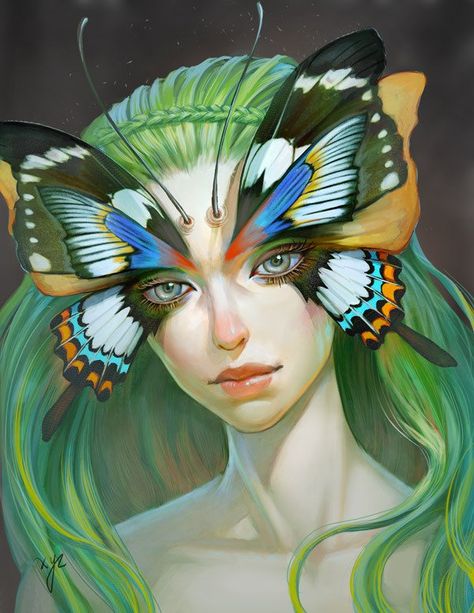 Elf Art, Digital Art Gallery, Arte Fantasy, Art And Illustration, Butterfly Wings, Surreal Art, Fantasy Creatures, Cool Drawings, Art Digital