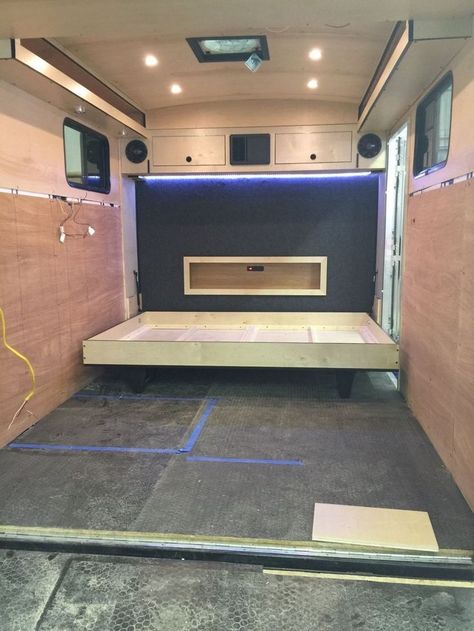 I love small spaces and thinking creatively on living more with less. This 7 x10 cargo trailer has a full galley, full size bed, and bathroom. All in 70 sq ft!… Trailer Conversion Ideas, Enclosed Trailer Camper Conversion, Utility Trailer Camper, Trailer Camper Conversion, Cargo Camper, Race Trailer, Enclosed Trailer Camper, Cargo Trailer Camper Conversion, Kombi Pick Up