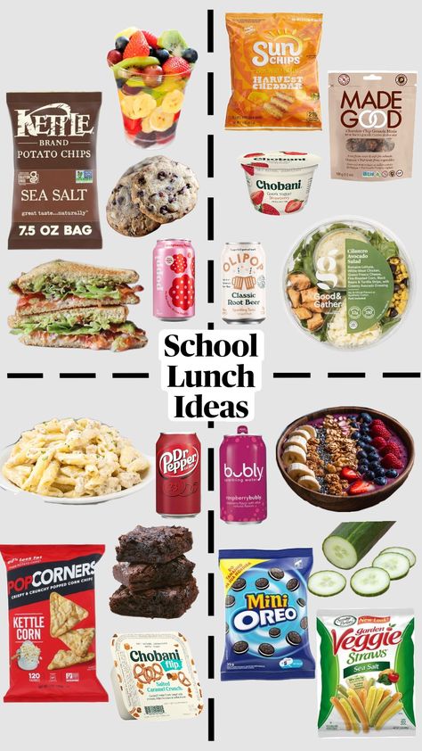 school lunch ideas #school #lunch #food #inspo Lunch Ideas For Dancers, Affordable Lunch Ideas For Work, Lunch Ideas For 5th Graders, School Lunch Sandwich Ideas, Cold Lunch Ideas For Teens At School, Middle School Lunch Ideas Healthy, 6th Grade Lunch Ideas, Healthy High School Lunch Ideas, Food For Lunch At Home