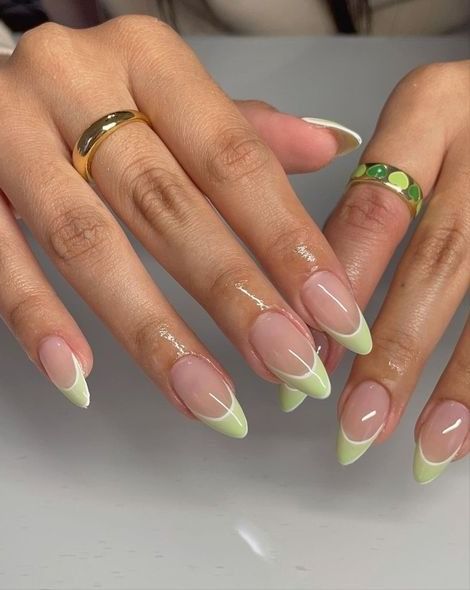 Almond Colour French Tip Nails, Spring French Tip Nails Almond, City Break Nails, Almond Nails March, Nails For Bali, Cute Holiday Nails Summer, Acrylic Nail Designs 2024, European Vacation Nails, Summer Europe Nails