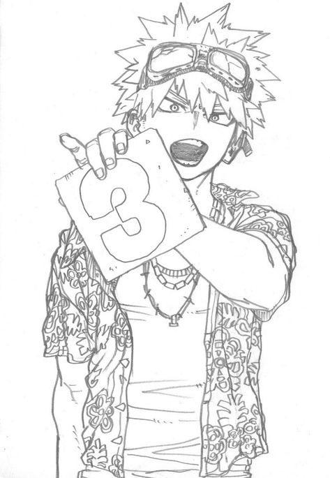 My Hero Academia by Kohei Horikoshi Floral Print Shirts, Anime Lineart, Bakugou Manga, Anime Character Drawing, Hero Academia Characters, My Hero Academia Manga, Anime Sketch, Anime Inspired, Cute Anime Guys