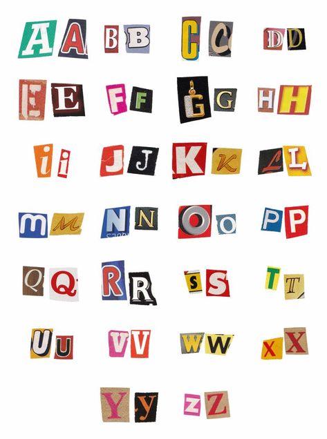 Magazine Lettering Alphabet, Magazine Ransom Letters, Letters Magazine Cutout, My Scrapbook Lettering, Letters For Scrapbooking, Magazine Clipping Letters, A Magazine Letter, M Magazine Letter, Scrapbook Letters Png