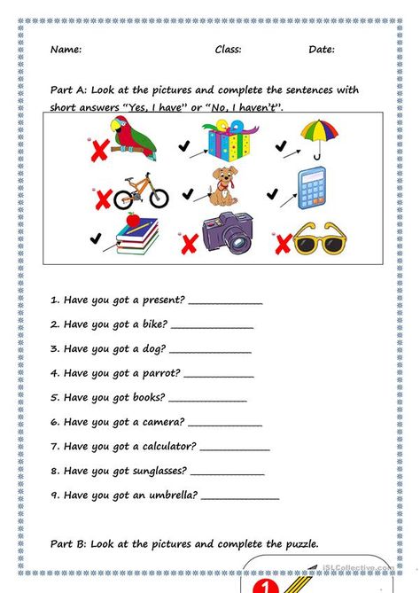 Have Got- Has Got- Can- Can't - English ESL Worksheets for distance learning and physical classrooms Have Got Worksheet, Classroom Objects, Free Worksheets, Can Can, Teaching Jobs, Esl Worksheets, English Phrases, Got Books, Writing Skills