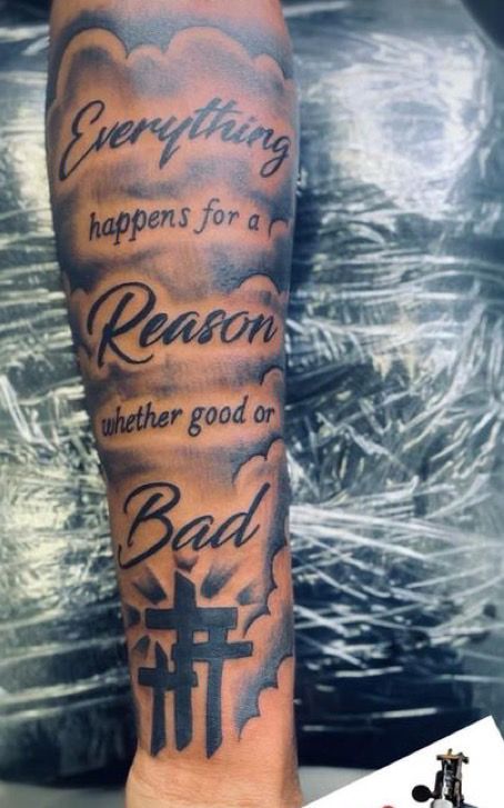 Let Your Faith Be Bigger Than Your Fear Tattoo Men, Sleave Tats Men, Sleave Tats, God Fearing Tattoo, Fear Tattoo Men, Faith Tattoo Men, Tats Men, Fear Tattoo, Arm Tattoos Black