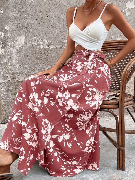 Wrap Skirts Long, Top Skirt Outfit, Dolly Top, Midi Skirt Pattern, Women Bottoms, Business Formal Dress, Boho Bridesmaid, Europe Fashion, Women Skirts