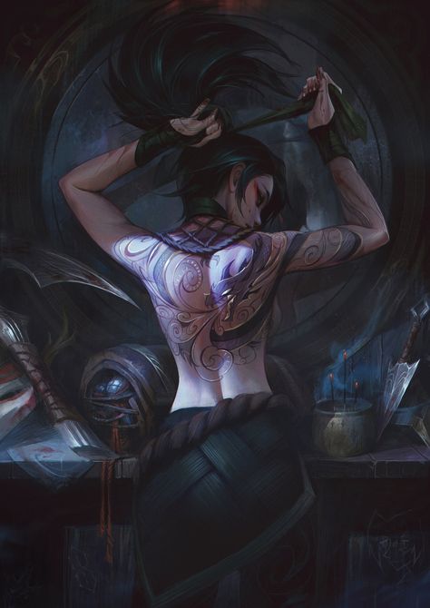 League Of Legends Art, Chicas Punk Rock, Akali Lol, Zed League Of Legends, Akali League Of Legends, Champions League Of Legends, 3d Karakter, Lol Champions, League Of Legends Memes