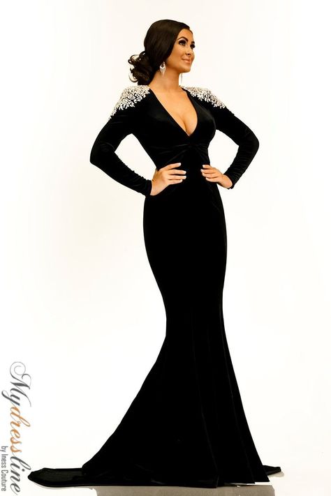 Black Evening Dress Long Party Gowns, Black Gowns Dresses Elegant, Black Night Dress Long Elegant, Velvet Dress Long Classy Gown, Velvet Gown Evening Dresses Long Sleeve, Velvet Dress Designs Gowns, Black Evening Dress Elegant, Luxury Black Dress, Black Velvet Dress Long