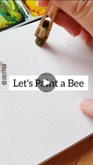 Facebook Paint A Bee, Watercolor Tips, Watercolor Pictures, Painting Templates, Bumble Bees, Watercolor Paintings Tutorials, Diy Creative Crafts, Watercolor Inspiration, Watercolour Tutorials