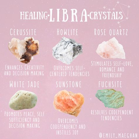 Here are some helpful crystals yo balance Libra’s energy and heal their common imbalances✨💗♎️ #libraseason #libras #healingcrystals #energyhealing #crystals #crystallove #crystalsandgemstones #crystalmagic #sunstone #howlite #gemstones #crystalsforbeginners #crystaltips Libra Energy, Overcoming Codependency, Smudging Prayer, Full Moon In Libra, Burning Sage, Energy Balancing, Libra Season, Magic Spell Book, Magick Spells