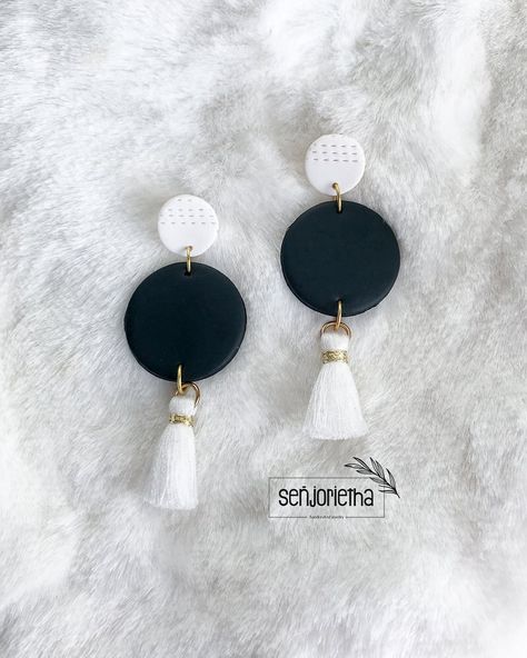 Clay Earrings With Tassels, Personalized Bridal Party Gifts, Polymer Jewellery, White Polymer Clay, Polymer Clay Jewellery, Accessory Design, Jewellery Trends, Bridesmaids Earrings, Earrings Polymer