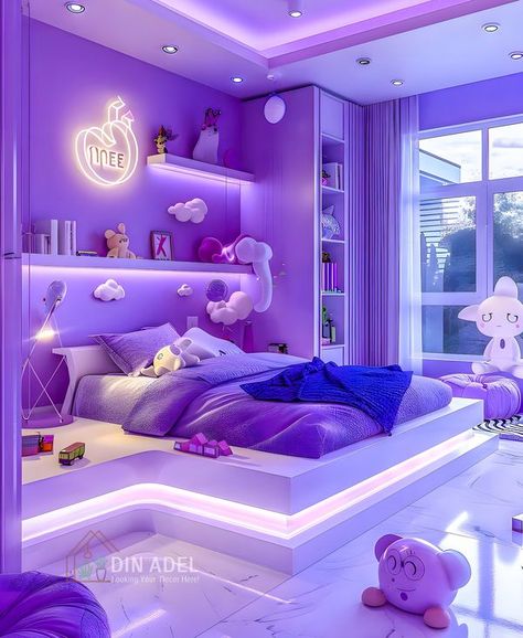 Purple Bedroom Ideas For Teens, Colorful House Decor, Baddie Ideas, Bedroom Board, Bedroom Ideas For Small Rooms Diy, Ideal Bedroom, Girls Room Design, Beautiful Bedroom Decor, Dream Bedroom Inspiration