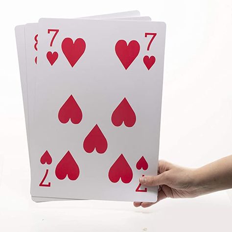 Amazon.com: Jumbo Playing Cards Full Deck Huge Poker Index Giant Playing Cards Fun for All Ages! - Size 8.5 x 11 Inches : Toys & Games Giant Playing Cards, Large Playing Cards, Skip Bo Card Game, Casino Birthday, Party Card Games, Poker Party, Casino Decorations, Poker Card, Party Place