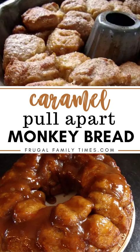 Bread Pull Apart, Pull Apart Monkey Bread, Caramel Monkey Bread, Cinnamon Pull Apart, Monkey Bread Recipe, Bread Dough Recipe, Gooey Caramel, Butterscotch Pudding, Bread Ingredients