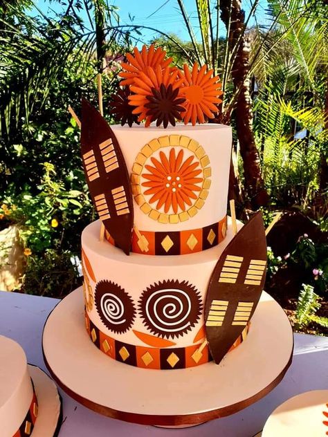 African traditional  wedding cake Traditional Cakes African, Traditional Wedding Cakes South Africa, Zulu Traditional Wedding Decor, Traditional Cakes Wedding African, African Party Decorations, Zulu Traditional Wedding Cakes, Traditional Wedding Cake Ideas, African Wedding Cakes, Zulu Traditional Wedding