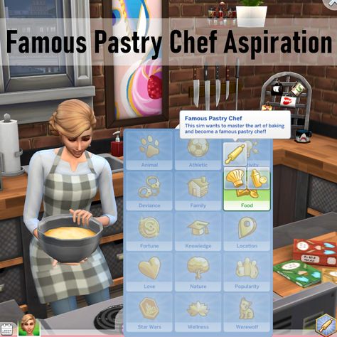 Mod The Sims - Famous Pastry Chef Aspiration Sims 4 Kitchen, Play Sims 4, Sims 4 Cc Shoes, Sims 4 Game Mods, Sims 4 Expansions, Sims 4 Cc Skin, Play Sims, Sims Games, Sims 4 Cc Furniture