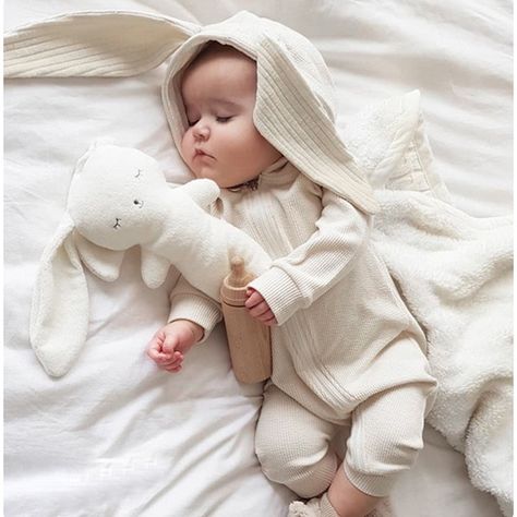 Winter Romper, Flatlay Photography, Cotton Baby Clothes, Newborn Clothing, Bunny Nursery, Neutral Baby Clothes, Baby Rompers, Baby Arrival, White Bunny