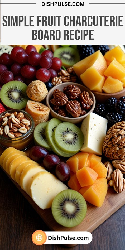 A Simple Fruit Charcuterie Board is an elegant and easy-to-assemble platter that features an assortment of fresh, vibrant fruits, perfect for any gathering or quiet evening at home. Typically, it includes a variety of seasonal fruits such as berries, grapes, melons, and citrus, arranged beautifully on a wooden board. To elevate the experience, you can add an assortment of cheeses, nuts, honey, and even some dark chocolate for a delightful mix of flavors and textures. This recipe is all about presentation and can easily be tailored to suit different tastes and dietary preferences, making it a versatile and visually appealing addition to any occasion. Fruit Charcuterie Board Birthday, Fruit And Nut Platter, Charcuterie Board Recipes, Fruit Charcuterie Board, Best Baklava Recipe, Fruit Charcuterie, Saltimbocca Recipe, Board Recipes, Boiled Egg Recipes