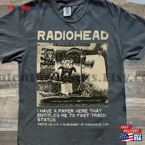 Vintage Radiohead Shirt Retro Concert T For Men T-Shirt Hoodie Check more at https://musictourtees.com/product/vintage-radiohead-shirt-retro-concert-t-for-men-t-shirt-hoodie/ Radiohead Shirt, Radiohead Band, Women 90s, Wrong Choice, 90s Bands, Quilt Size Chart, Comfort Colors Tshirt, Shirt Designs For Men, Concert T Shirt