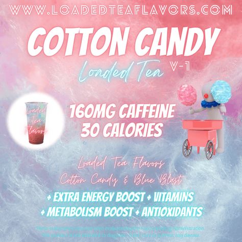 Loaded Tea Recipe Cards 📇 – Page 3 – Loaded Tea Flavors Cotton Candy Loaded Tea, Loaded Tea At Home, Diy Loaded Tea, Loaded Tea Recipes, Herbal Tea Concentrate, Pomegranate Green Tea, Tea Recipes Diy, Tea Flavors, Mango Drinks