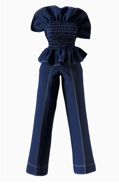 Hanifa "Pink Label Congo" Capsule Collection May 2020 Zaire Denim Jumpsuit Denim Set, Denim Suit, Amazing Dresses, Hacks Clothes, 3d Fashion, Fashion Buyer, Virtual Fashion, Fashion Hacks, Fashion Sets