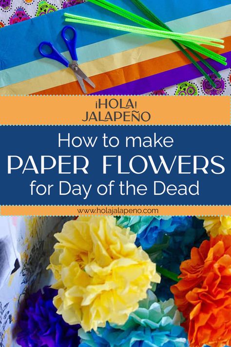 Dia De Los Muertos Art Projects For High School, How To Make Dia De Los Muertos Flowers, Dia De Los Muertos Activities For School, Day Of The Dead Diy Decorations, Day Of The Dead Preschool Crafts, Offenda Diy, How To Celebrate Dia De Los Muertos, Day Of The Dead Alters Ideas Diy, Day Of The Dead Diy Decor