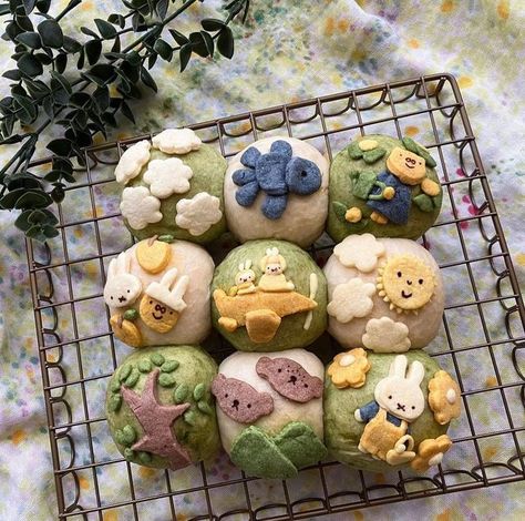 Cute Snacks Aesthetic, Miffy Cookies, Miffy Food, Aesthetic Desserts, Mogu Mogu, Food Shapes, Food Tech, Kawaii Cooking, Cute Baking