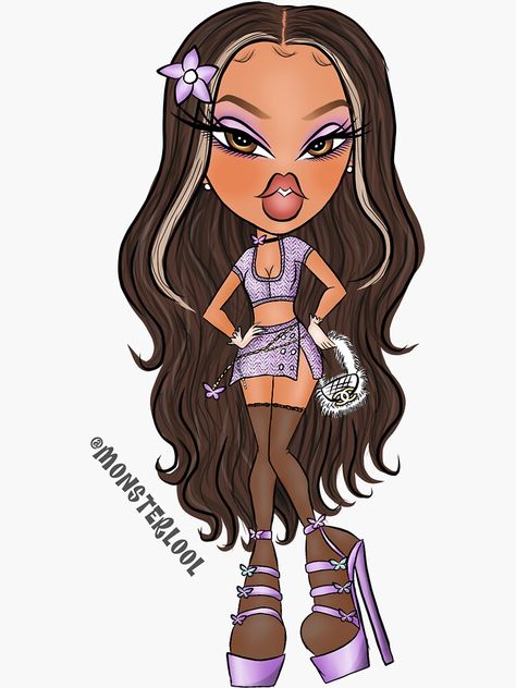 Monsterlool Bratz Art, Brats Halloween, Bratz Fits, Bratz Art, Yasmin Bratz, Bratz Wallpaper, Bratz Yasmin, Bratz Aesthetic, Bratz Doll Outfits