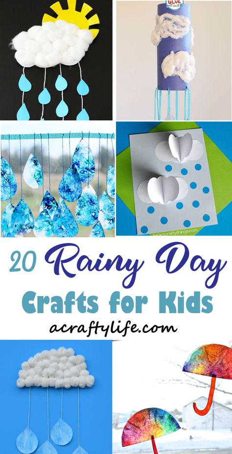 Rainy Day Activity For Kids Preschool, Rainy Day Crafts For Kids, Rain Crafts, Noah's Arc, Rainy Day Activities For Kids, Weather Crafts, April Crafts, Rainy Day Crafts, Crafts Preschool