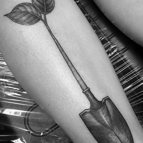 30 Shovel Tattoo Designs For Men - Tool Ink Ideas Shovel Tattoo, Tool Tattoo, Dad Tattoos, Simple Object, Tattoo Project, Tattoo Designs For Men, Ink Ideas, Beauty Standards, Authentic Self