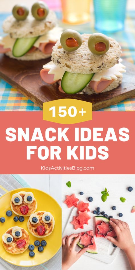 Never run out of snacks with this massive list of ideas that kids love, including quick after school snacks, ideas for picky eaters, toddler snacks & more! School Snacks Ideas, Quick After School Snacks, Snack Ideas For Kids, Winter Snack, Snacks Ideas, Cute Snacks, Fun Snacks For Kids, Toddler Snacks, After School Snacks