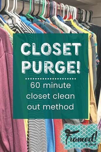 How To Do A Closet Clean Out, Closet Color Scheme, Organize Ideas For The Home, How To Downsize Your Wardrobe, How To Clear Out Your Closet, Closet Clean Out List, Closet Cleaning Tips, Downsizing Your Closet, Clear Out Closet